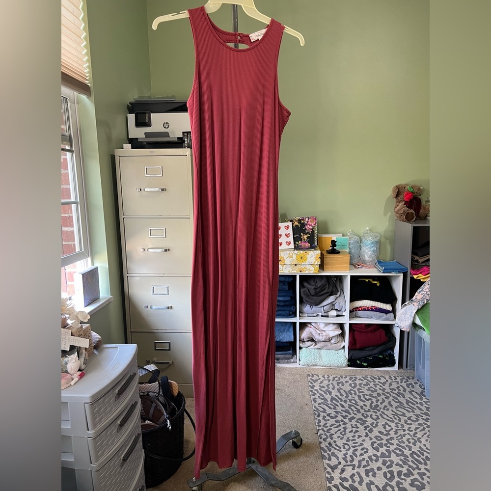 Dusty Rose Pink Maxi Dress